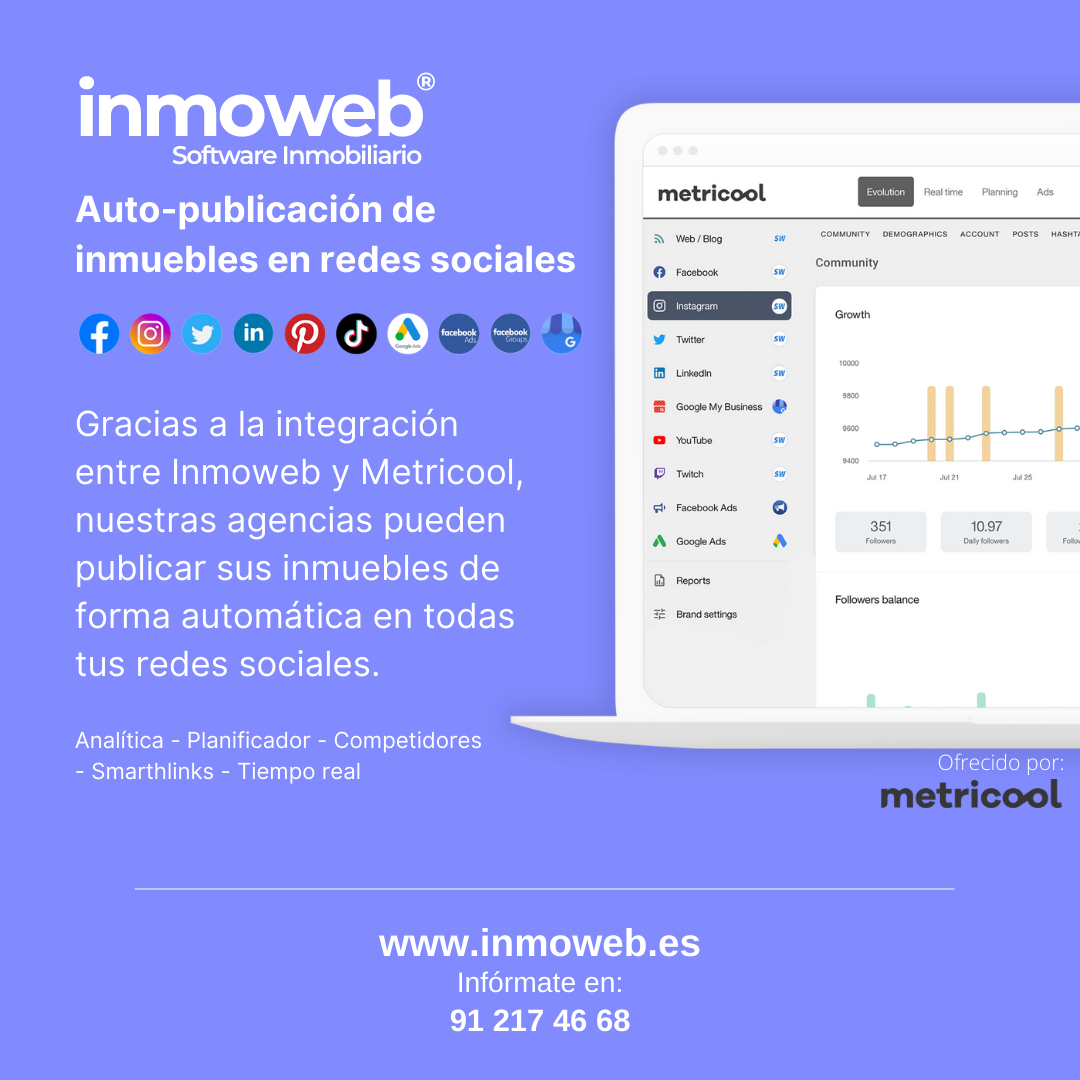 Auto-publicación de inmuebles en redes sociales